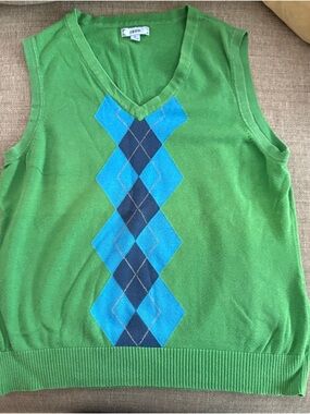 Izod Bright Green Knit Sweater Vest